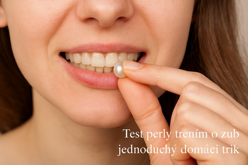 Test pravosti perly trením o zub - Perly.sk